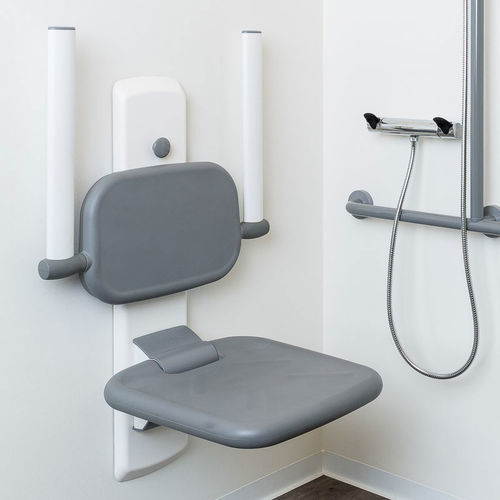 Sedile per doccia ribaltabile - 40-430 SERIES - Ropox A/S - da parete / in plastica / in acciaio inossidabile
