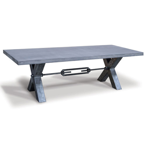 Tavolo classico - XERXES - Ecomatrix SRL - in rovere / in legno oliato / con supporto in acciaio verniciato