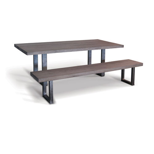Tavolo contemporaneo - UDINE - Ecomatrix SRL - in rovere / in legno oliato / con supporto in acciaio