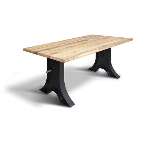 Tavolo da pranzo design industriale - DALLAS - Ecomatrix SRL - in rovere / in legno oliato / con supporto in acciaio