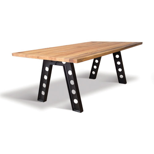 Tavolo design industriale - LONDON - Ecomatrix SRL - in rovere / in legno oliato / con supporto in acciaio