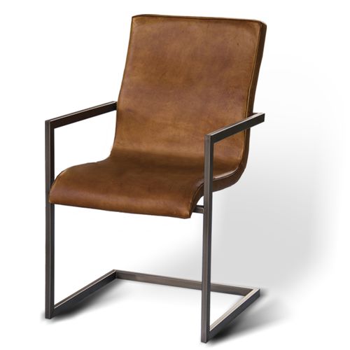 Sedia vintage - STRAIGHT INDUCHAIR - Ecomatrix SRL - da interno / in pelle / con supporto in acciaio