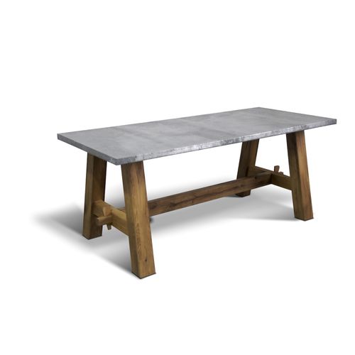 Tavolo contemporaneo - ZINK AGE - Ecomatrix SRL - in rovere / in legno oliato / con supporto in legno