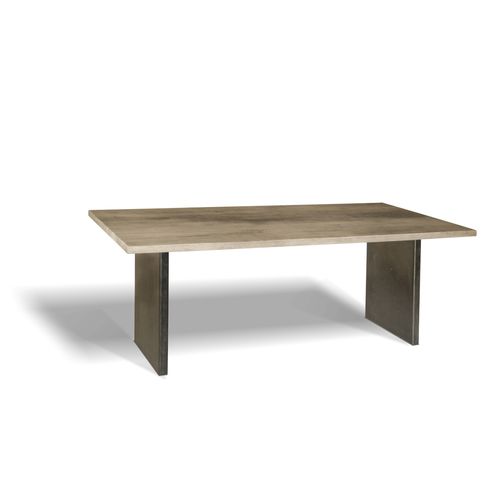 Tavolo contemporaneo - CATEDRA - Ecomatrix SRL - in rovere / in legno oliato / con supporto in acciaio