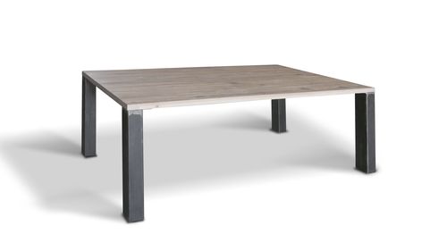 Tavolo contemporaneo - LEO 10 - Ecomatrix SRL - in rovere / con supporto in acciaio / con supporto in acciaio verniciato