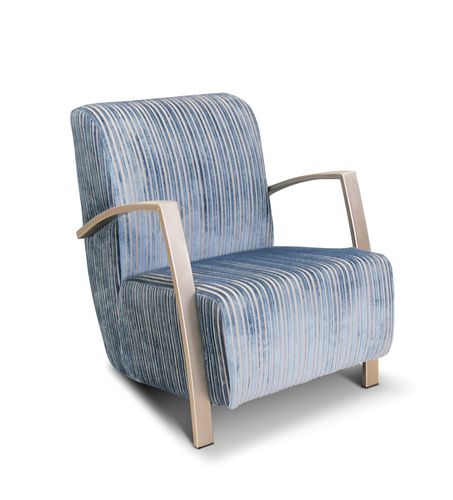 Poltrona contemporanea - COMO  - Ecomatrix SRL - in tessuto / blu