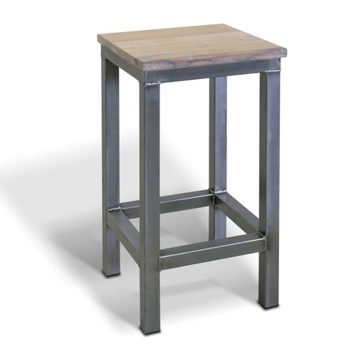 Sgabello da bar contemporaneo - VINO - Ecomatrix SRL - in rovere / con supporto in acciaio
