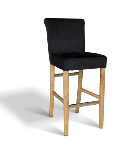 Sedia alta contemporanea - ALICE - Ecomatrix SRL - da interno / in velluto / con supporto in faggio