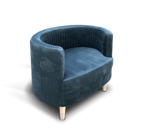 Poltrona contemporanea - PERLA - Ecomatrix SRL - in velluto / nera / blu