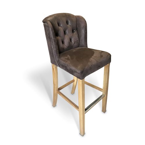 Sedia alta classica - ROXETTE - Ecomatrix SRL - da interno / in velluto / con supporto in faggio