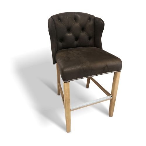 Sedia alta classica - ROXY - Ecomatrix SRL - da interno / in velluto / con supporto in faggio