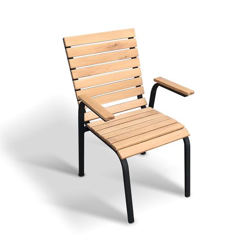 Sedia contemporanea - TERRACE  - Ecomatrix SRL - da interno / in rovere / con supporto in acciaio