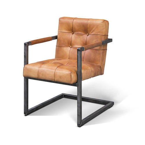 Sedia contemporanea - BRUNO - Ecomatrix SRL - da interno / in pelle / con supporto in metallo