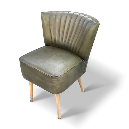 Sedia vintage - CLUB - Ecomatrix SRL - da interno / in pelle / con supporto in faggio
