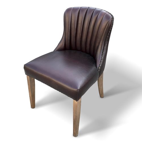 Sedia vintage - DAVID - Ecomatrix SRL - da interno / in pelle / con supporto in faggio