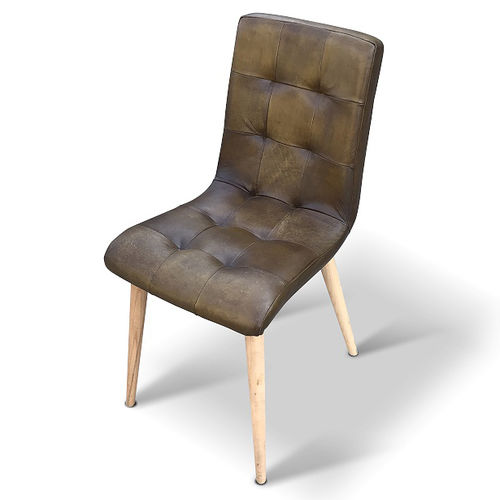 Sedia vintage - LIDIA - Ecomatrix SRL - da interno / in pelle / con supporto in faggio