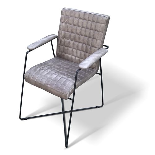 Sedia vintage - CARLTON - Ecomatrix SRL - da interno / in pelle / con supporto in acciaio