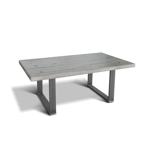 Tavolo contemporaneo - UDINE - Ecomatrix SRL - in rovere / con supporto in acciaio / con supporto in acciaio verniciato