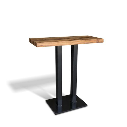 Tavolo alto contemporaneo - DOUBLE CRUSH - Ecomatrix SRL - in rovere / con supporto in acciaio / con supporto in acciaio verniciato