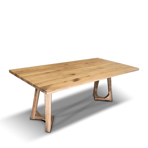 Tavolo da pranzo contemporaneo - VALENCIA - Ecomatrix SRL - in rovere / con supporto in quercia / rettangolare