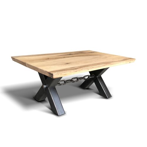 Tavolino basso contemporaneo - KETTE - Ecomatrix SRL - in rovere / con supporto in acciaio / con supporto in acciaio verniciato