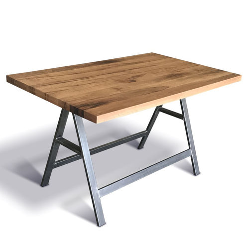 Tavolo contemporaneo - CAVALETTI - Ecomatrix SRL - in rovere / con supporto in acciaio / con supporto in acciaio verniciato