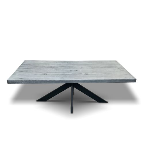 Tavolo contemporaneo - SPIDER 1 - Ecomatrix SRL - in rovere / con supporto in acciaio verniciato / rettangolare