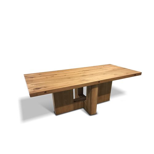 Tavolo contemporaneo - BASTION - Ecomatrix SRL - in rovere / con supporto in quercia / rettangolare