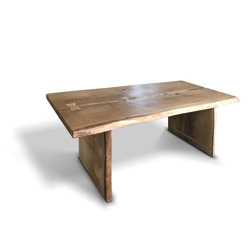 Tavolo in stile rustico - AMSTERDAM - Ecomatrix SRL - in rovere / con supporto in legno / rettangolare
