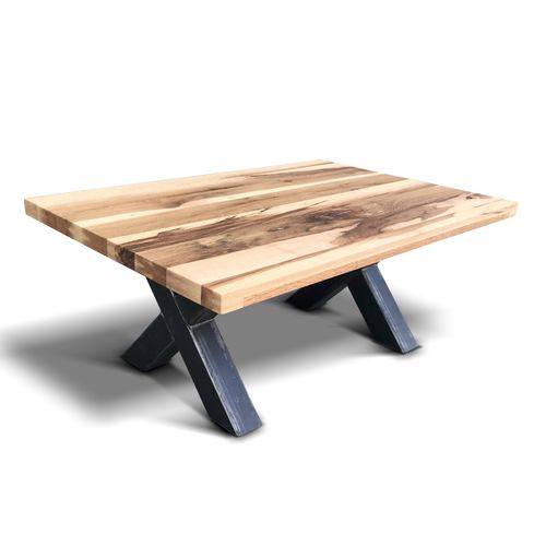 Tavolino basso contemporaneo - XERXES - Ecomatrix SRL - in rovere / con supporto in acciaio / con supporto in acciaio verniciato