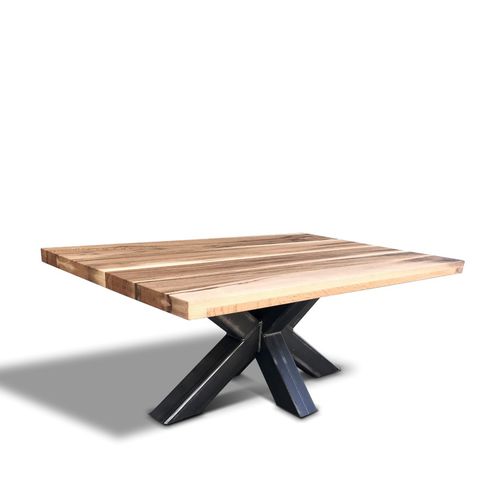 Tavolino basso contemporaneo - SPIDER 2 - Ecomatrix SRL - in rovere / con supporto in acciaio / con supporto in acciaio verniciato