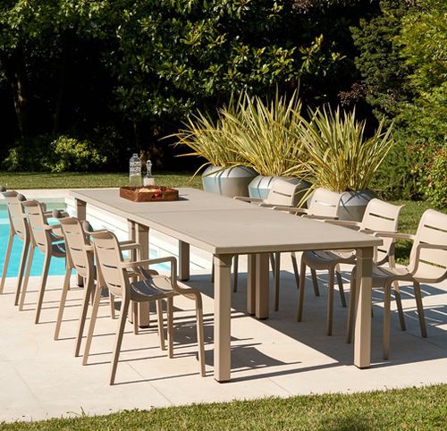 Tavolo da pranzo contemporaneo - Ercole - SCAB GIARDINO SPA - in tecnopolimero / con supporto in tecnopolimero / rettangolare