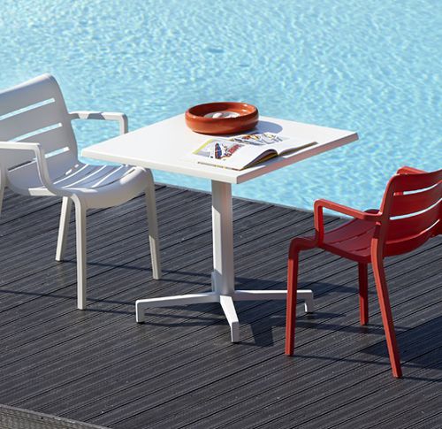 Base per tavolo in alluminio - Domino - SCAB GIARDINO SPA - in ghisa di alluminio / contemporaneo / per tavolo alto