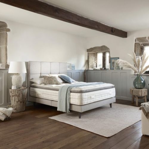 Materasso matrimoniale - Perth 12,000 - HARRISON SPINKS - a molle insacchettate / in viscosa / bianco