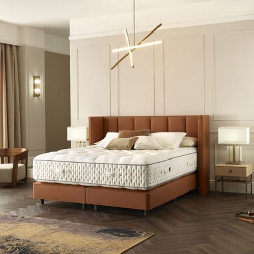 Materasso matrimoniale - IMPERIAL 34,000 - HARRISON SPINKS - a molle / bianco / in cotone