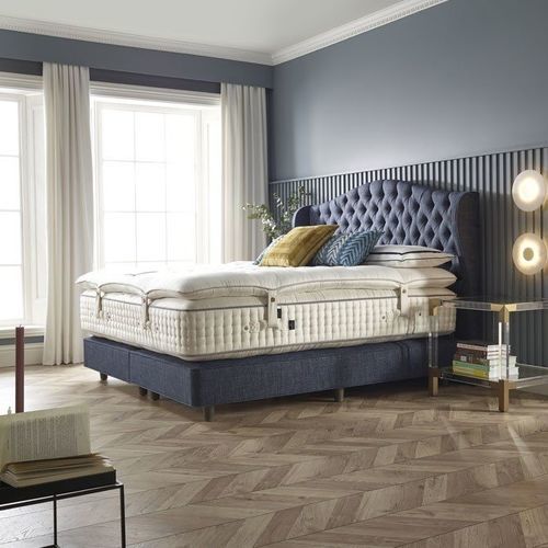 Materasso matrimoniale - LUXURY ENHANCER 9 000 - HARRISON SPINKS - a molle / bianco / in cotone