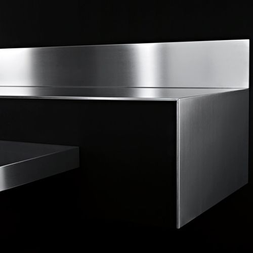 Piano di lavoro in acciaio inossidabile - SIDE / BACK PANELS - STEEL TIME SRL - da cucina / levigato / su misura