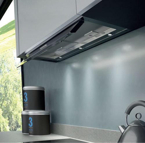 Cappa da incasso - CAPPA SOTTOPENSILE SEGRETA CON BARRA LED  - STEEL TIME SRL - con illuminazione integrata / design originale
