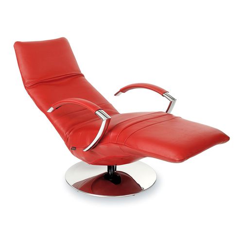 Poltrona relax contemporanea - David - STRÄSSLE Switzerland AG - in pelle / con poggiapiedi / reclinabile