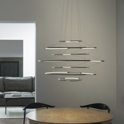 Lampadario contemporaneo - DROP 7 - NEMO - in alluminio / contract / geometrico