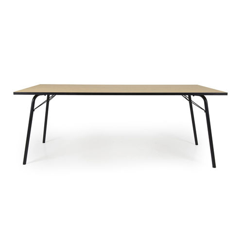 Tavolo da pranzo design scandinavo - FLOW : 2880 - Tenzo AB - in rovere / in acciaio / in melaminico