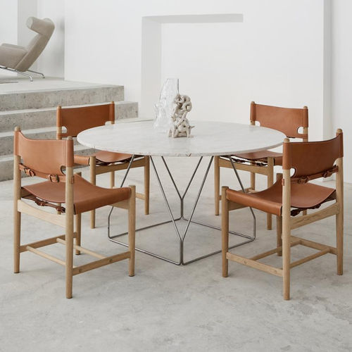 Sedia da pranzo design scandinavo - THE SPANISH - Fredericia Furniture - da interno / in pelle / con supporto in quercia