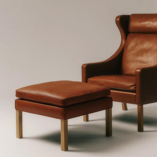 Poggiapiedi contemporaneo - 2202 - Fredericia Furniture - in pelle / in rovere / in noce