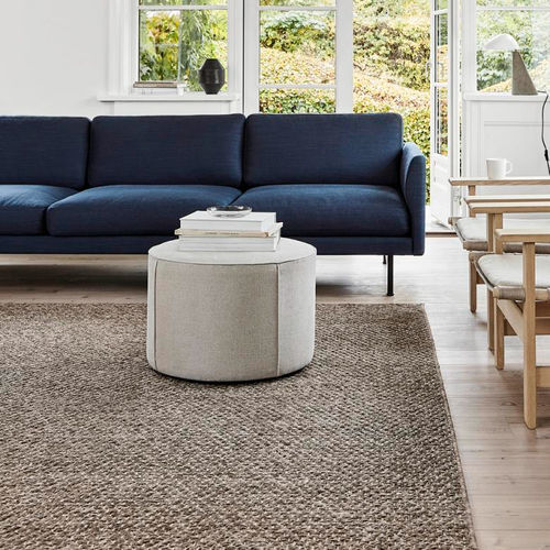 Pouf contemporaneo - Mono - Fredericia Furniture - in tessuto / in pelle / tondo