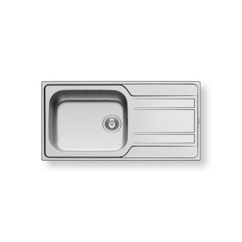 Lavello a 1 vasca - ZEDA EXTRA 1B 1D - PYRAMIS Deutschland GmbH - con gocciolatoio / in acciaio inossidabile / da incasso