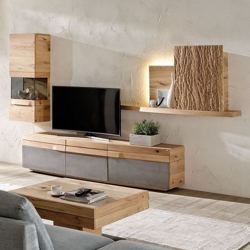 Parete attrezzata TV contemporaneo - V-Organo - Voglauer Möbelwerk Gschwandtner & Zwilling GmbH & Co. KG - in rovere / in ferro / modulare