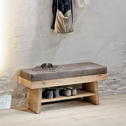 Divanetto imbottito contemporaneo - V-Organo - Voglauer Möbelwerk Gschwandtner & Zwilling GmbH & Co. KG - in tessuto / in pelle / con supporto in quercia