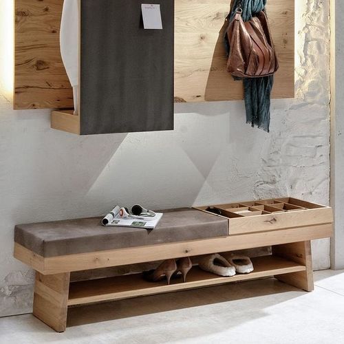 Divanetto imbottito contemporaneo - V-Organo OB16U series - Voglauer Möbelwerk Gschwandtner & Zwilling GmbH & Co. KG - in tessuto / in pelle / con supporto in quercia