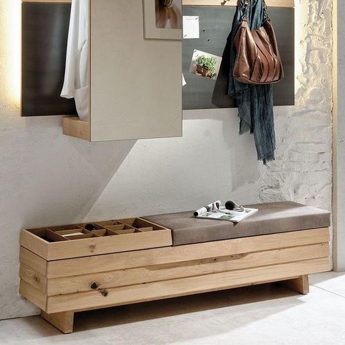 Divanetto imbottito contemporaneo - V-Organo - Voglauer Möbelwerk Gschwandtner & Zwilling GmbH & Co. KG - in tessuto / in pelle / con supporto in quercia