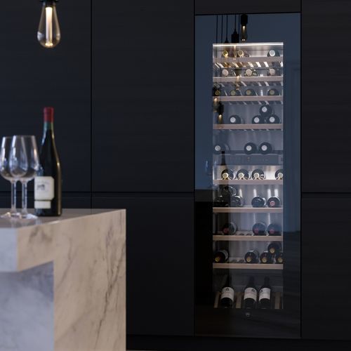 Cantinetta multitemperatura - V6000 - V-ZUG AG - da incasso / in faggio / in carbonio
